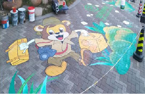 庆元夏季画地面彩绘会遇到的问题