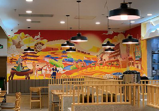 庆元商业空间彩绘介绍。