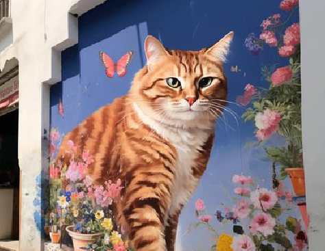 庆元自己绘制有个性的手绘墙